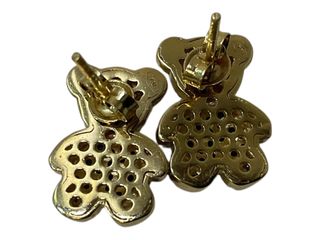 pendientes oro 18k con circonita