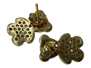 pendientes oro 18k con circonita