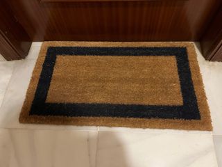 Zerbino in juta nero/marrone per ingresso/terrazza