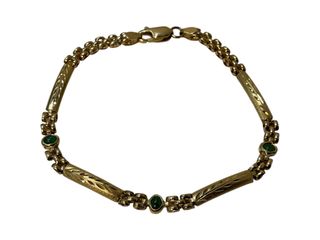 pulsera oro 18k con circonita