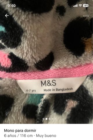 Mono de pelo estampado leopardo