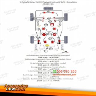 Kit de casquillos de PU-​Buchsen TA Technix 48 pi