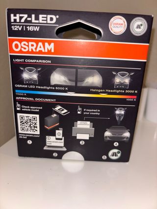 Luz LED H7 OSRAM NIGHT BREAKER LED x2. NUEVAS