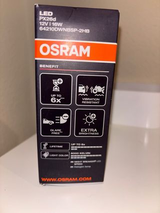 Luz LED H7 OSRAM NIGHT BREAKER LED x2. NUEVAS