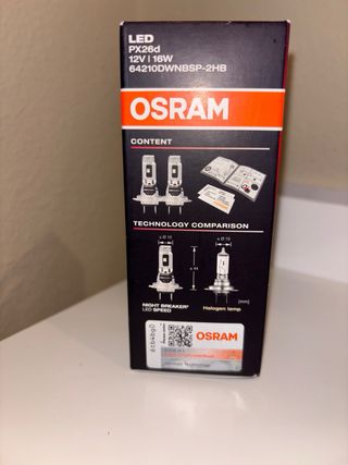 Luz LED H7 OSRAM NIGHT BREAKER LED x2. NUEVAS