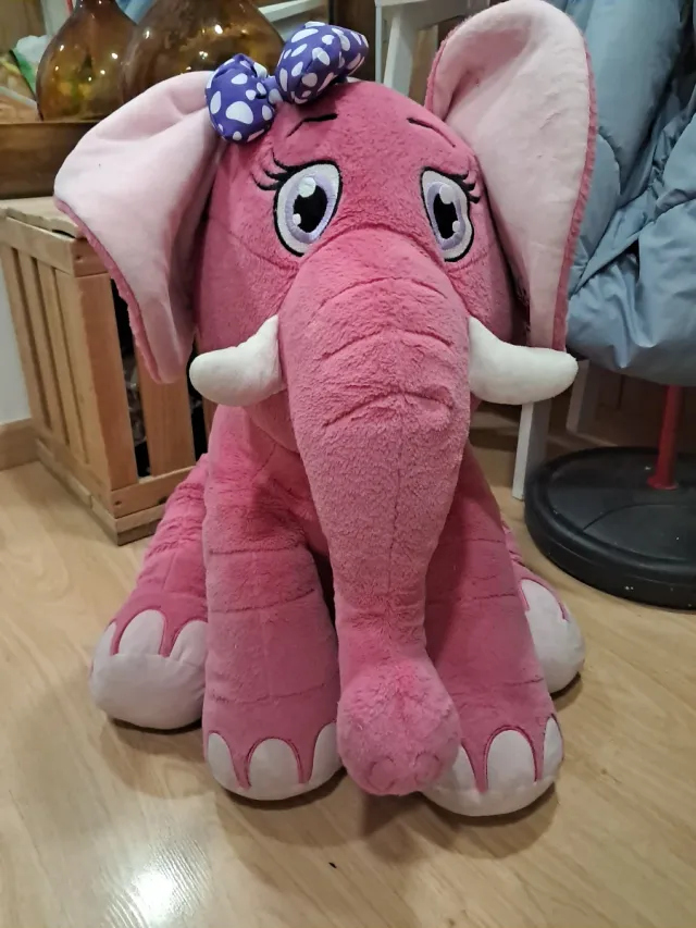 Peluche Elefante Rosa Grande
