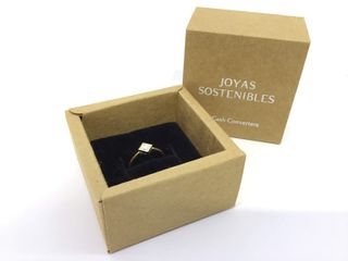 sortija oro 18k con piedra con diamante de laboratorio