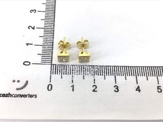 pendientes oro 18k con piedra con diamante de laboratorio