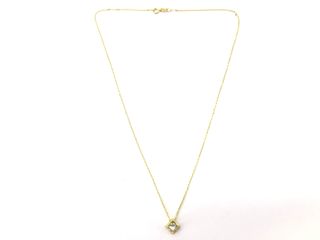 collar oro 18k con piedra con diamante de laboratorio 19.5cm