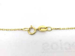 collar oro 18k con piedra con diamante de laboratorio 19.5cm