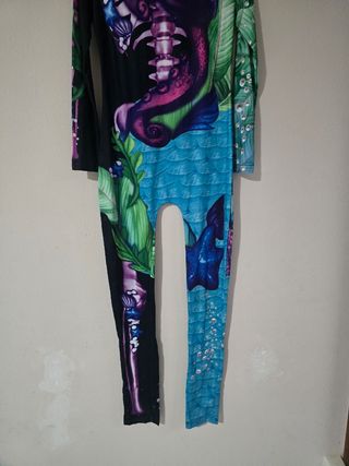 Malla buceo disfraz pulpo y hojas