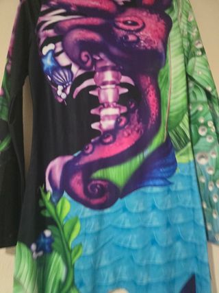 Malla buceo disfraz pulpo y hojas