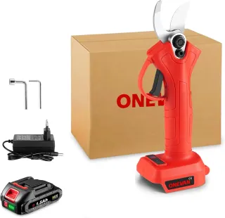 Tijeras de podar eléctricas sin escobillas de 2 velocidades y 30 mm de ONEVAN | Para batería Makita de 18 V