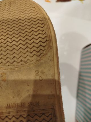 Zapatos niño azul y beige