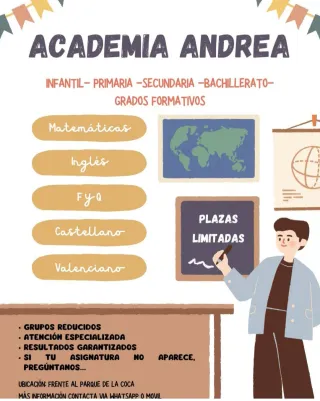 Refuerzo educativo academia andrea