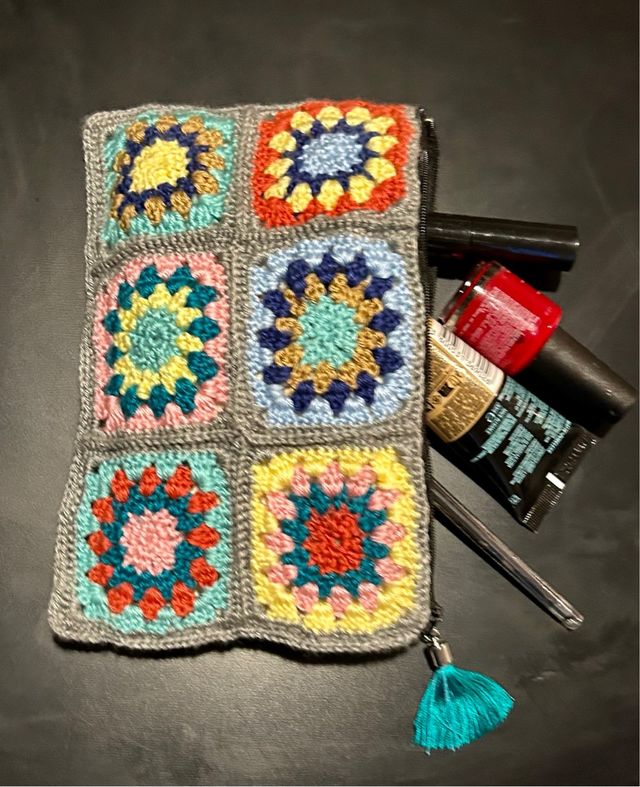 Estuche / neceser  tejido a mano de algodón