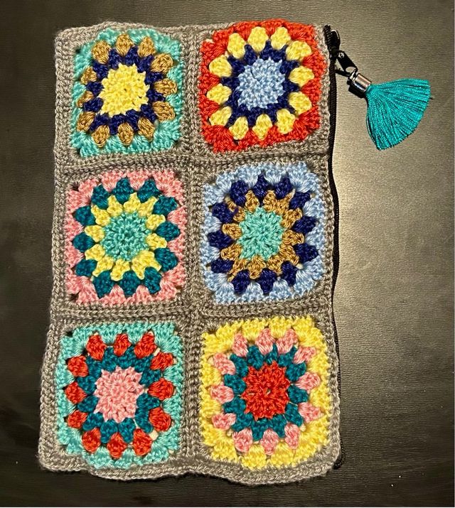 Estuche / neceser  tejido a mano de algodón