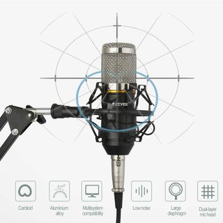 Microfono de Condensador Kit, ZINGYOU BM-800 Micro Set Estudio Profesional