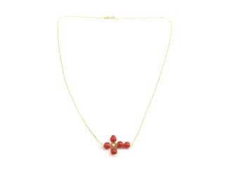 collar oro 18k con piedra 22cm