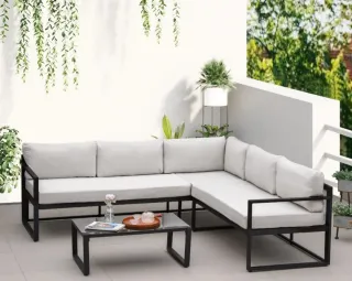 Conjunto mueble de jardín con sofá de 5 plazas 