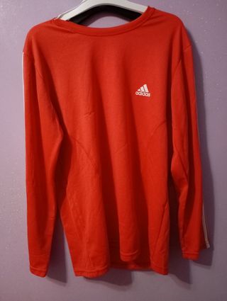 Camiseta Adidas Manga Larga, Color Salmón, Usada