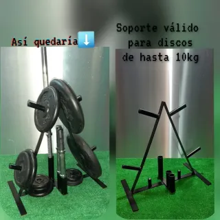 Arbol para discos de pesas