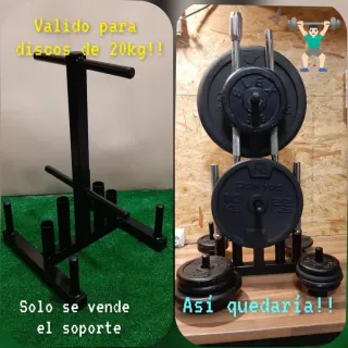 Soporte para barras, mancuernas y discos de pesas
