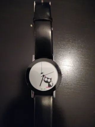 Orologio con design a forma di gatto senza batteria