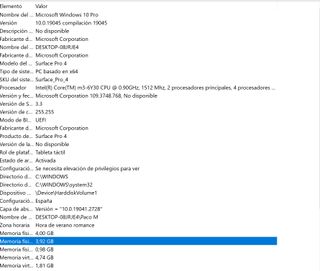 Ordenador portátil Microsoft Surface Pro 4 táctil 