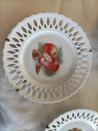 Set 4 Piattini Ceramica Artigianale Frutta