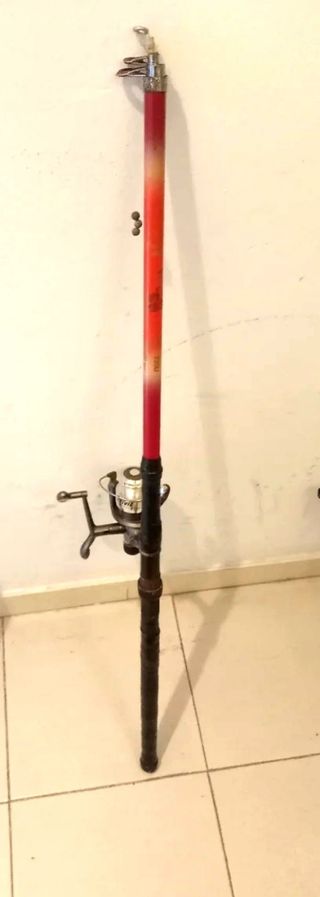 Caña de pescar con carrete