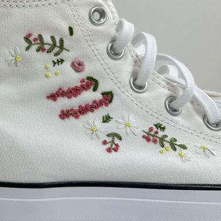 Zapatillas Converse Novia Bordadas Personalizadas