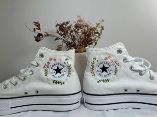 Zapatillas Converse Novia Bordadas Personalizadas