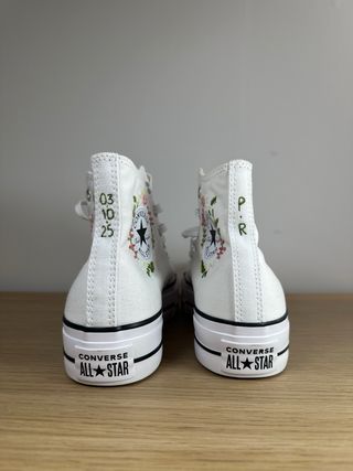 Zapatillas Converse Novia Bordadas Personalizadas