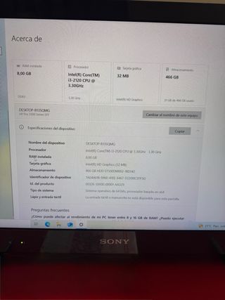 PC HP Intel Core i3 funcionando