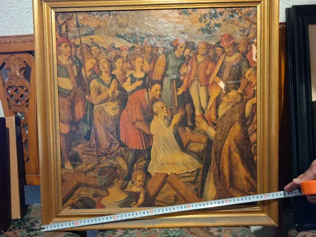 Cuadro de madera dorado