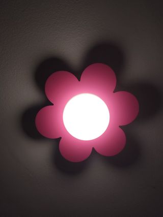 Lámpara infantil flor rosa