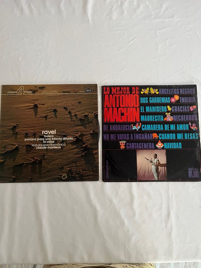 2 Vinilos Ravel y Antonio Machín