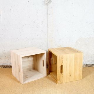 CAJA MADERA CUBETA VINILOS ROBLE MODULAR