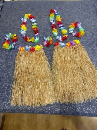 2 Disfraces Hawaianos con Collares y pulseras