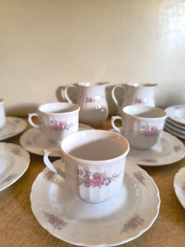 Juego café porcelana Santa Clara