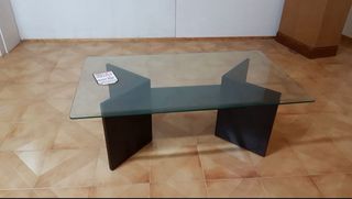 Tavoli da pranzo ovali in cristallo e legno nero