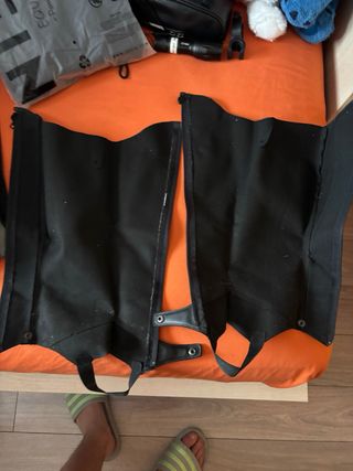 Botas de cuero negras para montar a caballo