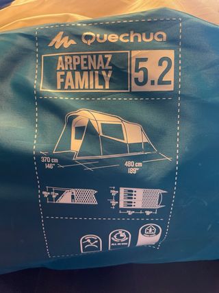 Tienda campaña Arpenaz 5.2 Decathlon 5 personas