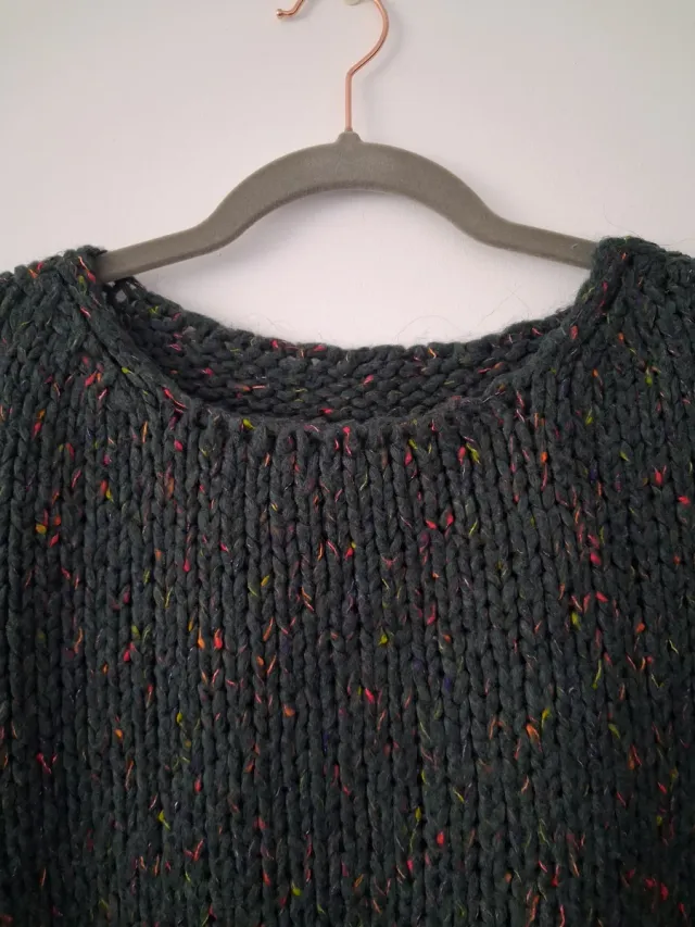 Jersey grueso oversize gris