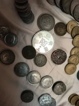 Lote de monedas antiguas de España
