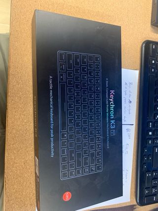 Teclado Mecánico Keychron K3 Negro/Naranja