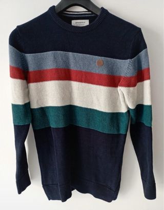 Jersey Springfield Rayas Hombre Azul Multicolor