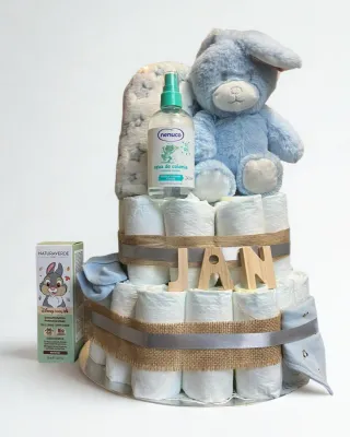 Pastel de pañales personalizado
