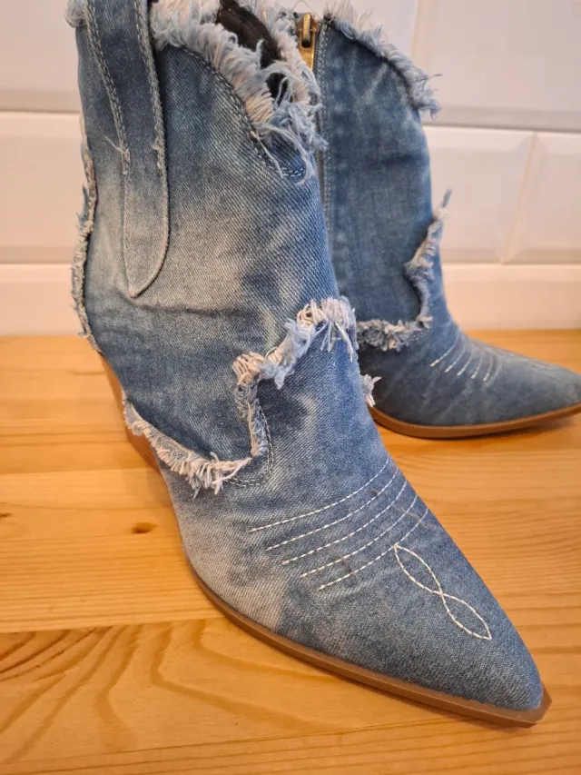 Botines Vaqueros Desgastados Talla 40